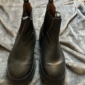 Men’s Polo Black Leather Boots Size 9.5